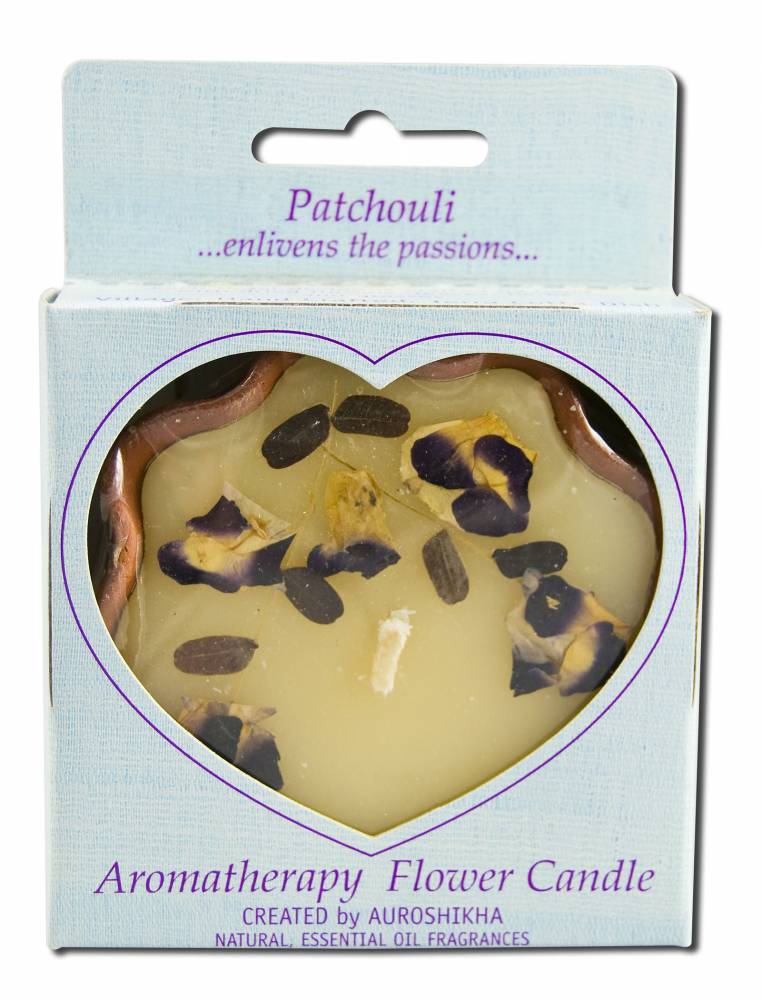 Auroshikha Flower Shape Terra Cotta (3.38 in x 1 in) Flower Candles Patchouli