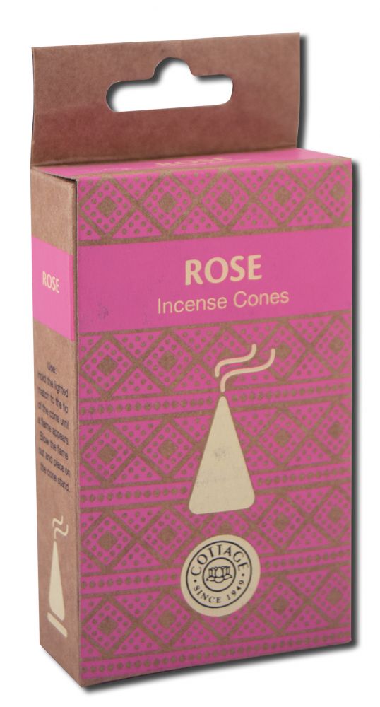 Sri Aurobindo Ashram Incense Cottage Cones Rose Incense Cones