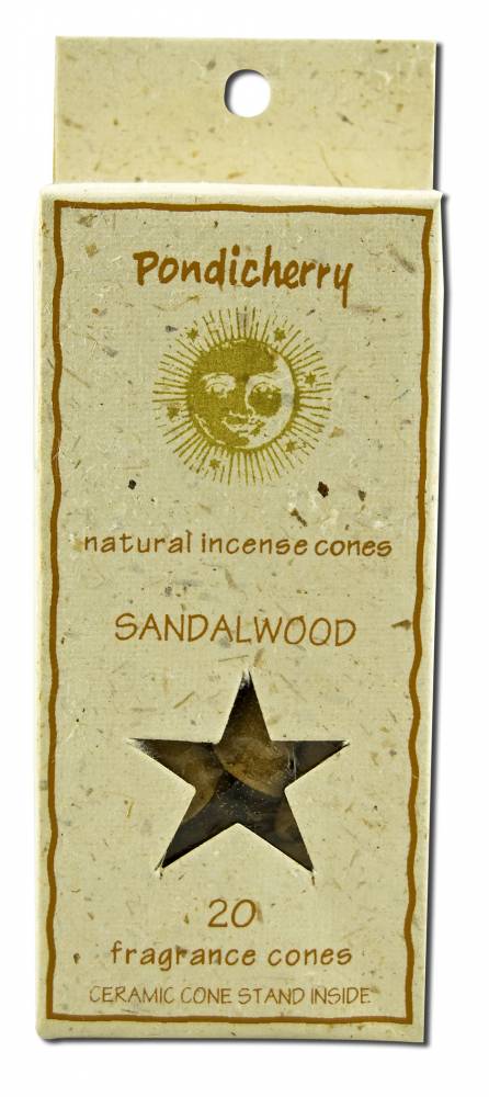 Pondicherry Incense Cones (20 Cones) Sandalwood