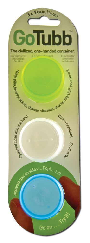 Humangear Go Toob 3 Pack Clear/Green/Blue Clear/Green/Blue 3 pk Small