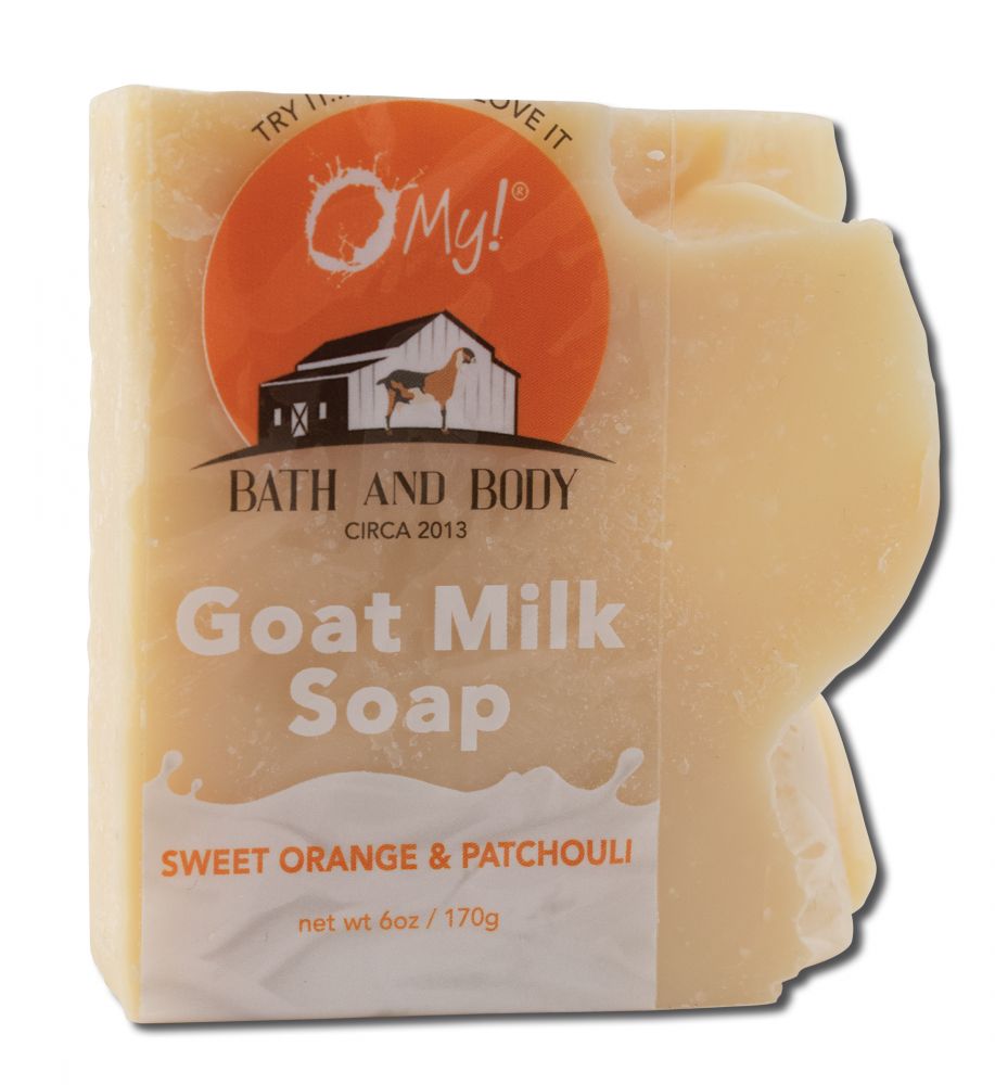 O MY! BATH AND BODY Essential Oil Bar Soap Orange & Patchouli 6 oz