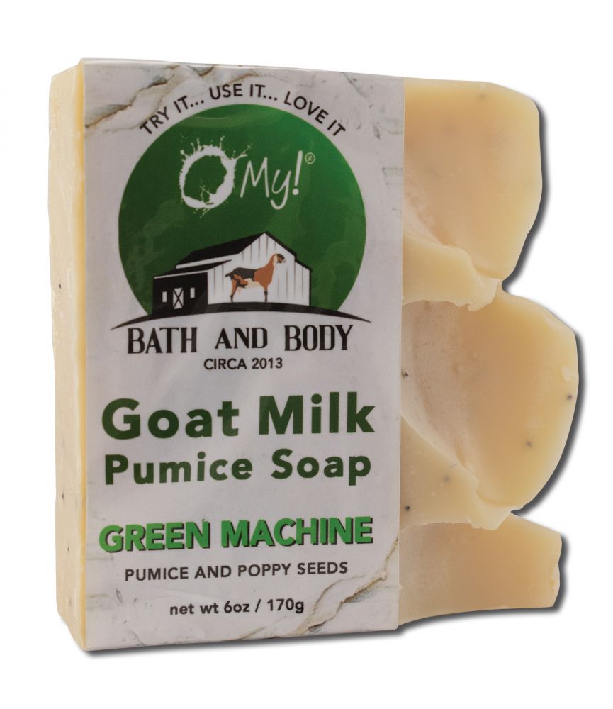 O MY! BATH AND BODY Pumice Bar Soap Green Machine 6 oz