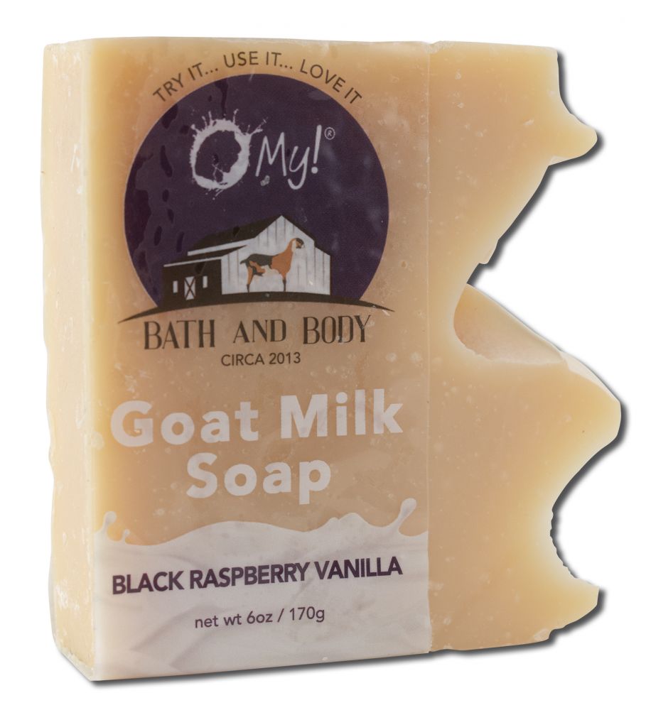 O MY! BATH AND BODY Bar Soap Black Raspberry Vanilla 6 oz