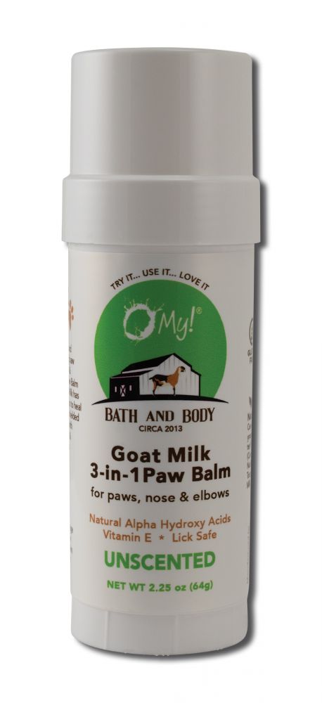 O My Bath and Body Goat Milk Dog Shampoo 3-in-1 Paw Balm 2.25 oz