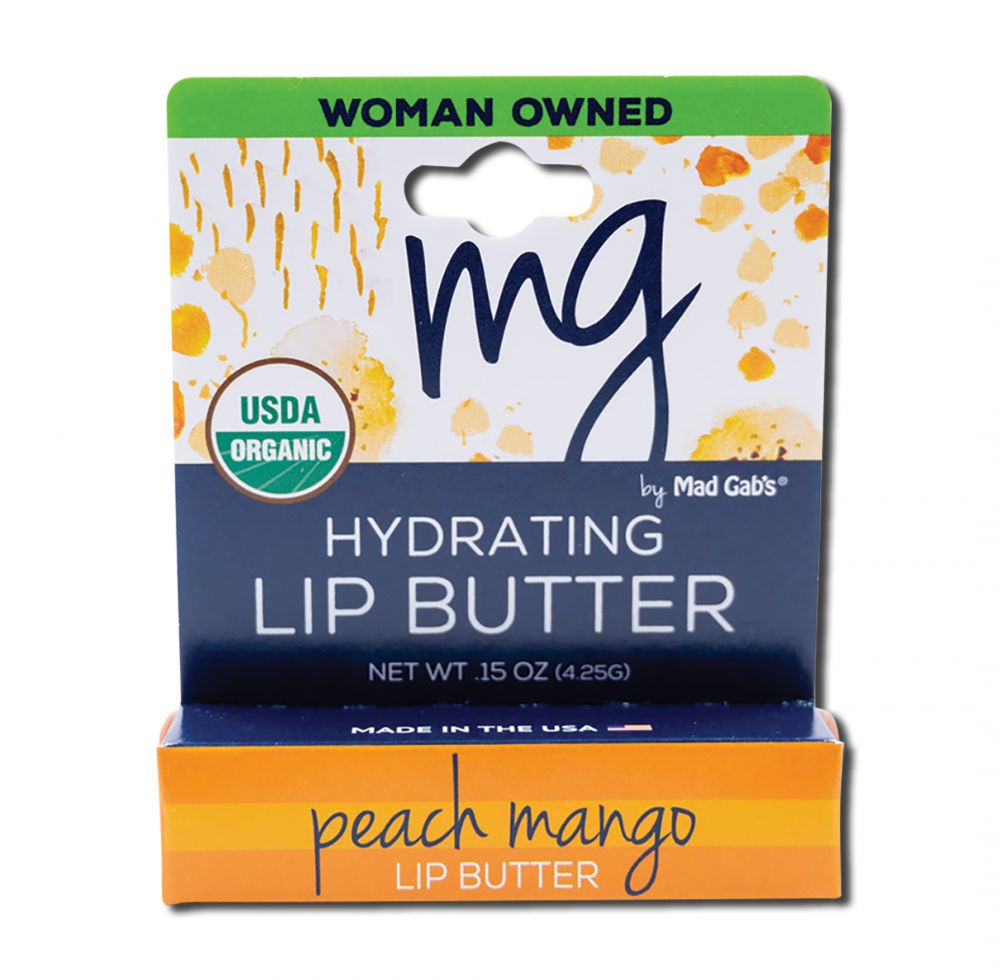 MAD GABS MAD GABS LIP BALM Lip Butter Peg Peach Mango .15 oz