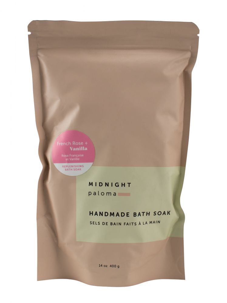 MIDNIGHT PALOMA BOTANICALS MIDNIGHT PALOMA BOTANICALS BATH SOAK French Rose + Vanilla 14 oz