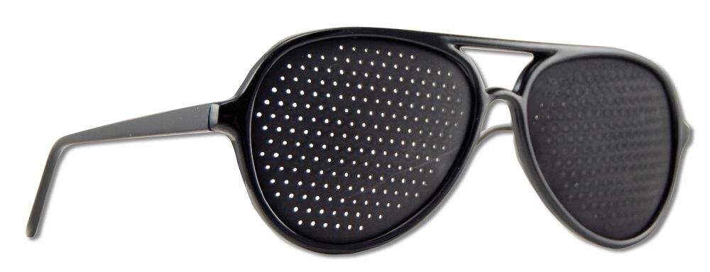 Natural Eyes Pin Hole Glasses Black Full Frame Kit