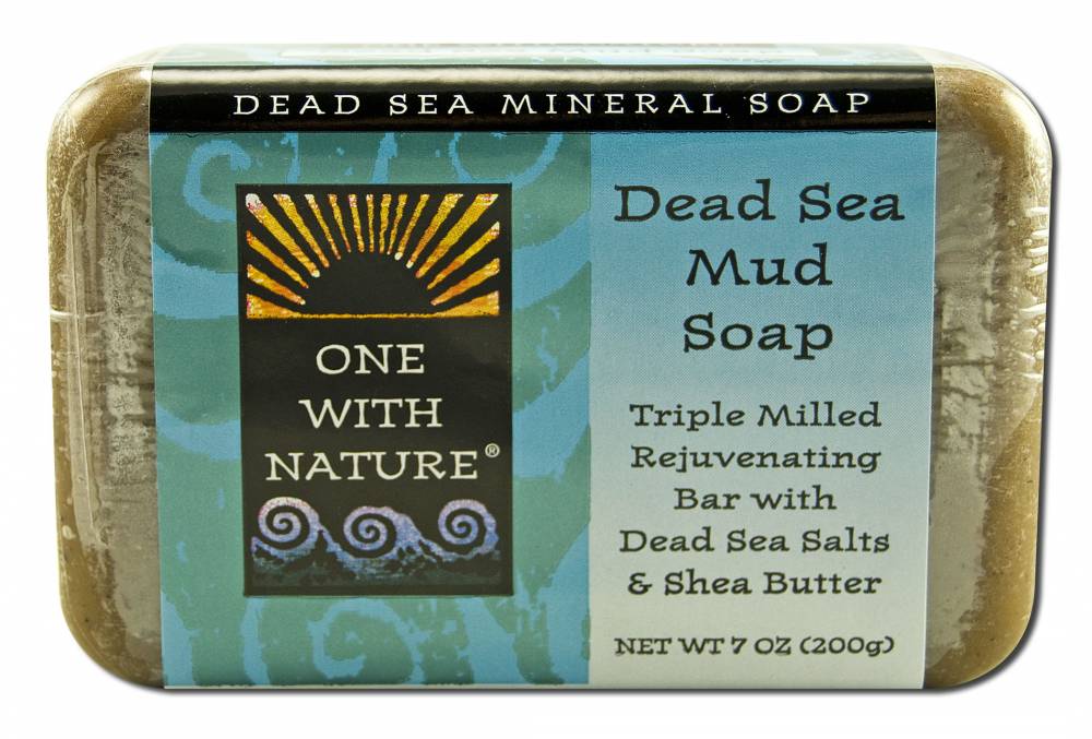 One With Nature Dead Sea Mineral Products Soap Dead Sea Mud 7 oz