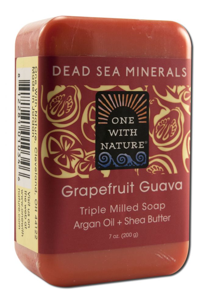 One With Nature Dead Sea Mineral Products Soap Grapefruit Guava 7 oz
