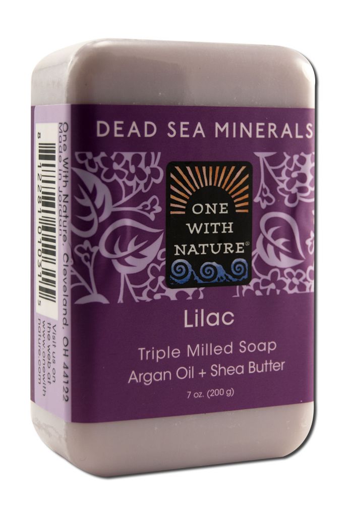 One With Nature Dead Sea Mineral Products Soap Lilac 7 oz