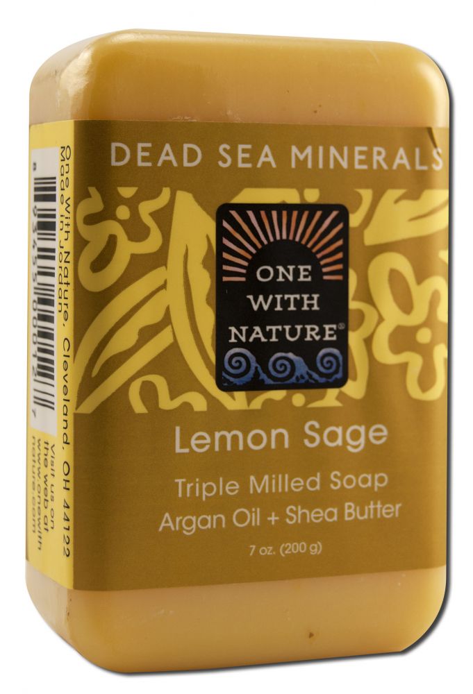 One With Nature Dead Sea Mineral Products Soap Lemon Sage 7 oz