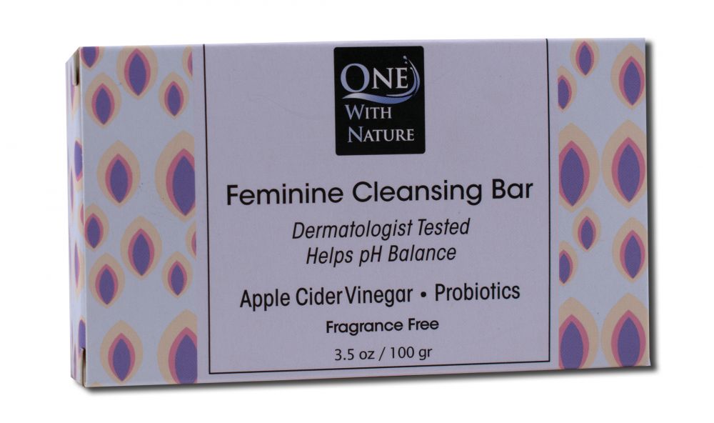 One With Nature Dead Sea Mineral Products Feminine Cleansing Bar Fragrance Free 3.5 oz