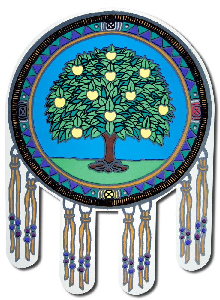 Native Visions Electrostatic Window Transparencies Sacred Tree