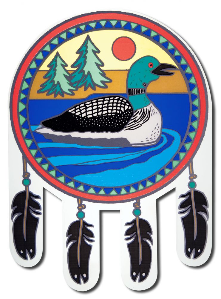 Native Visions Electrostatic Window Transparencies Loon