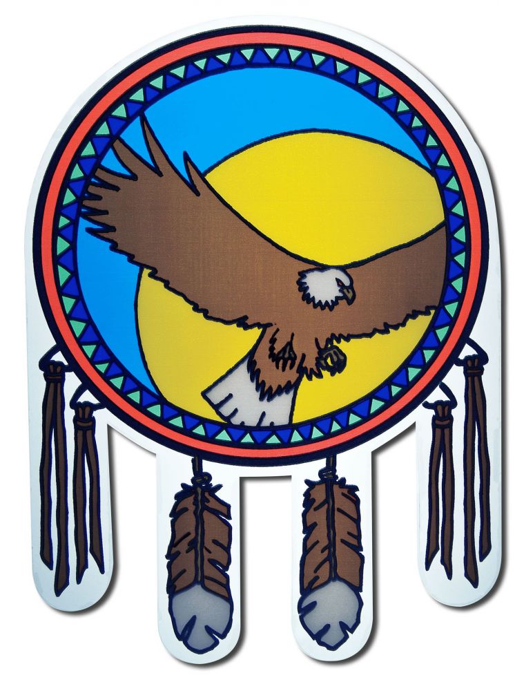 Native Visions Electrostatic Window Transparencies Flying Eagle