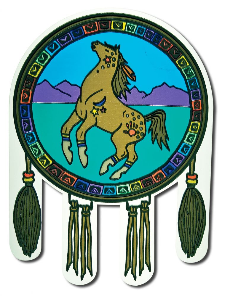 Native Visions Electrostatic Window Transparencies Horse