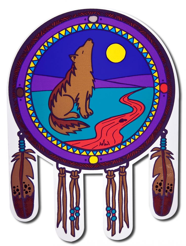 Native Visions Electrostatic Window Transparencies  Wolf (Electrostatic)