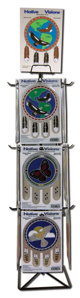 Native Visions Electrostatic Window Transparencies Illuminations And Prepacks Wildlife Prepack Display 72 pc