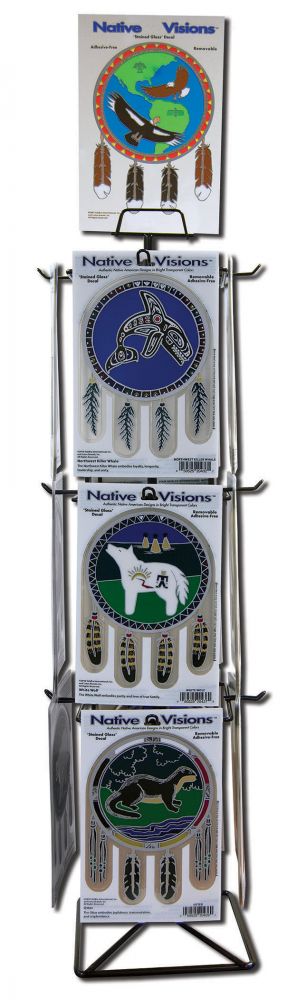 Native Visions Electrostatic Window Transparencies Illuminations And Prepacks Wildlife Prepack Display 144 pc