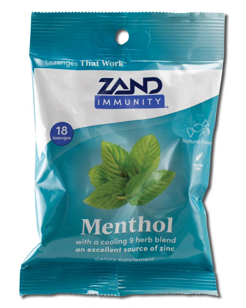 Zand Formulas Herbalozenges Menthol Mint 18 ct