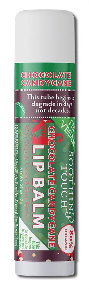 Soothing Touch Vegan Lip Balm Chocolate Candy Cane .25 oz