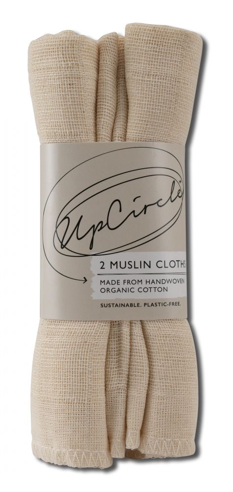 UPCIRCLE BEAUTY UPCIRCLE BEAUTY ACCESSORIES Organic Muslin Face Cloths 2 pc