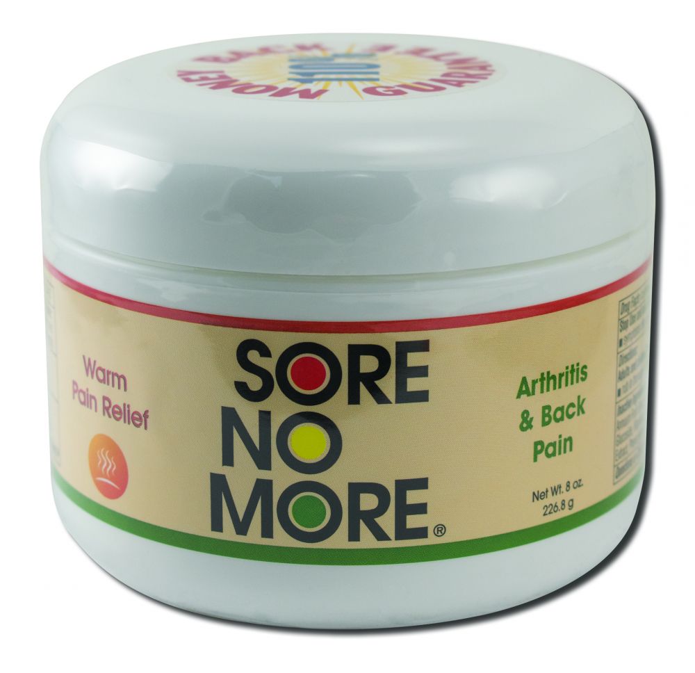 Sombra Cosmetics Sore no More Warm Therapy Natural Pain Relieving Gel Jar 8 oz