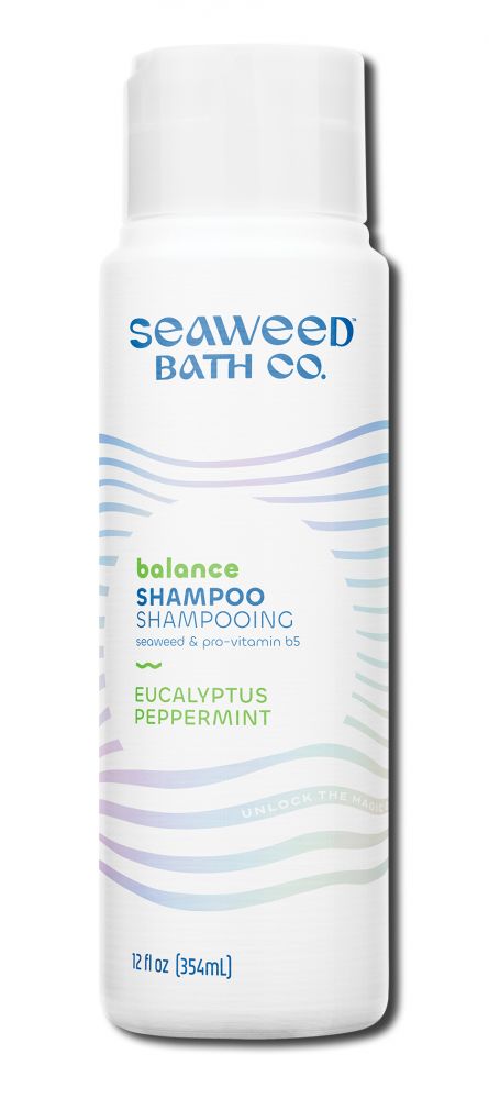 Seaweed Bath Co Hair Care Balancing Eucalyptus & Peppermint Argan Shampoo 12 oz