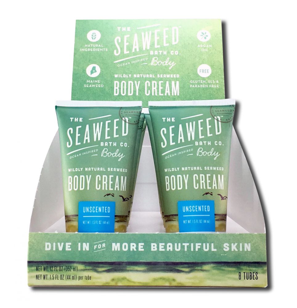 Seaweed Bath Co Displays Unscented Body Cream Trial Size 1.5 oz