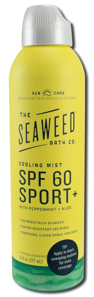 Seaweed Bath Co Suncare Cooling Mist SPF 60 Sport + Spray 6 oz