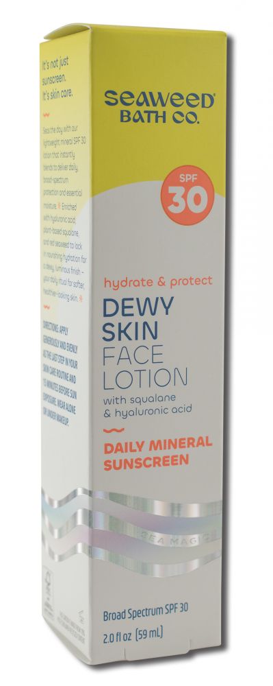 Seaweed Bath Co Facial Care Hydrate & Protect Dewy Skin Face Lotion SPF30 2 oz