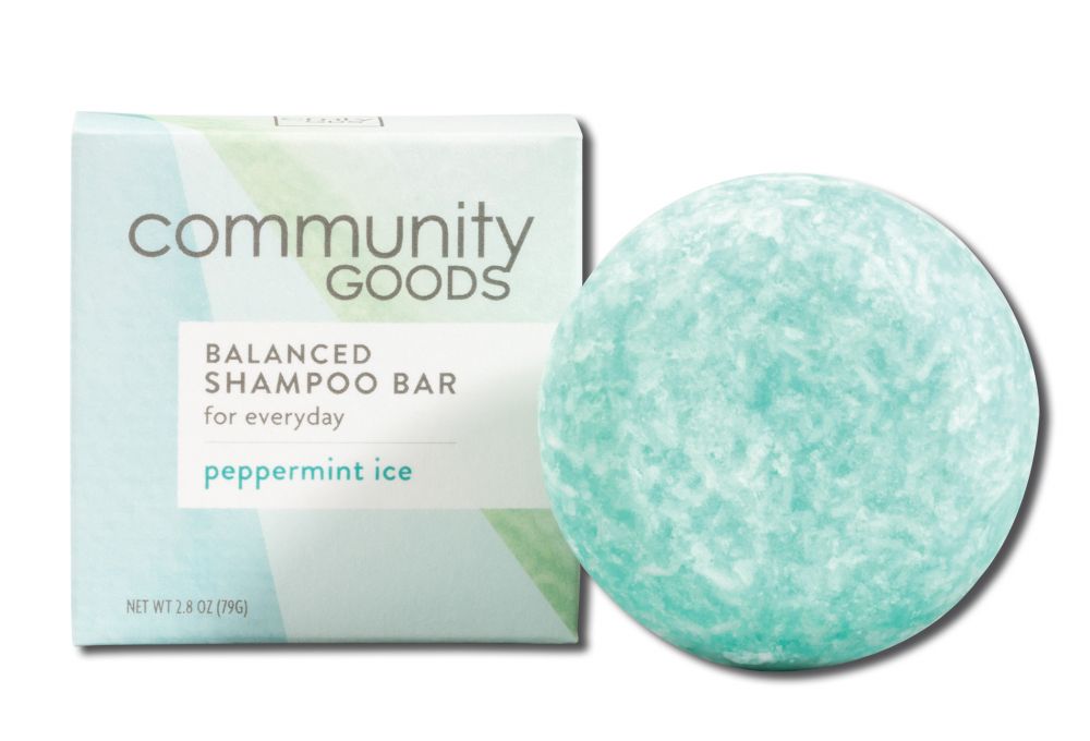 COMMUNITY GOODS COMMUNITY GOODS SHAMPOO AND CONDITIONER BARS Balanced Shampoo Bar Peppermint Ice 2.8 oz