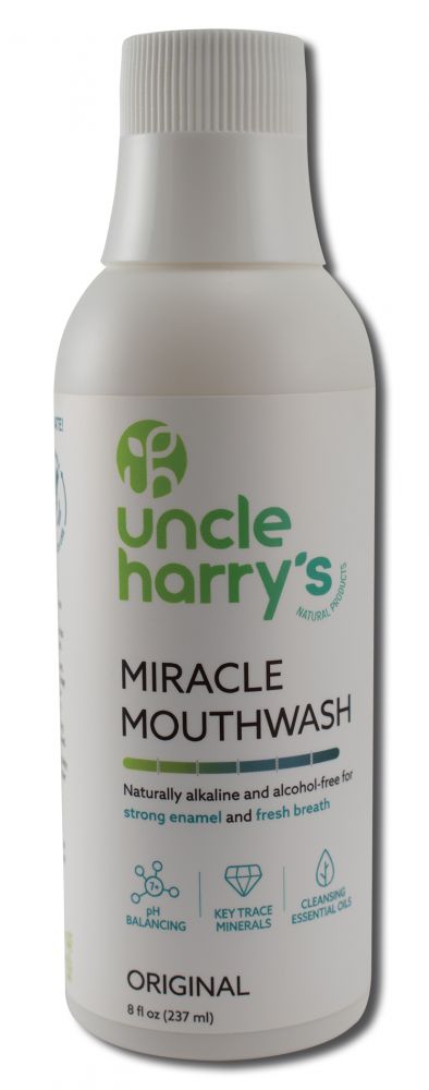 Uncle Harrys Natural Products Oral Care Miracle Mouthwash 8 oz