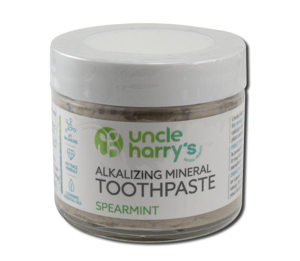 Uncle Harrys Natural Products Oral Care Spearmint Toothpaste 3 oz Glass Jar
