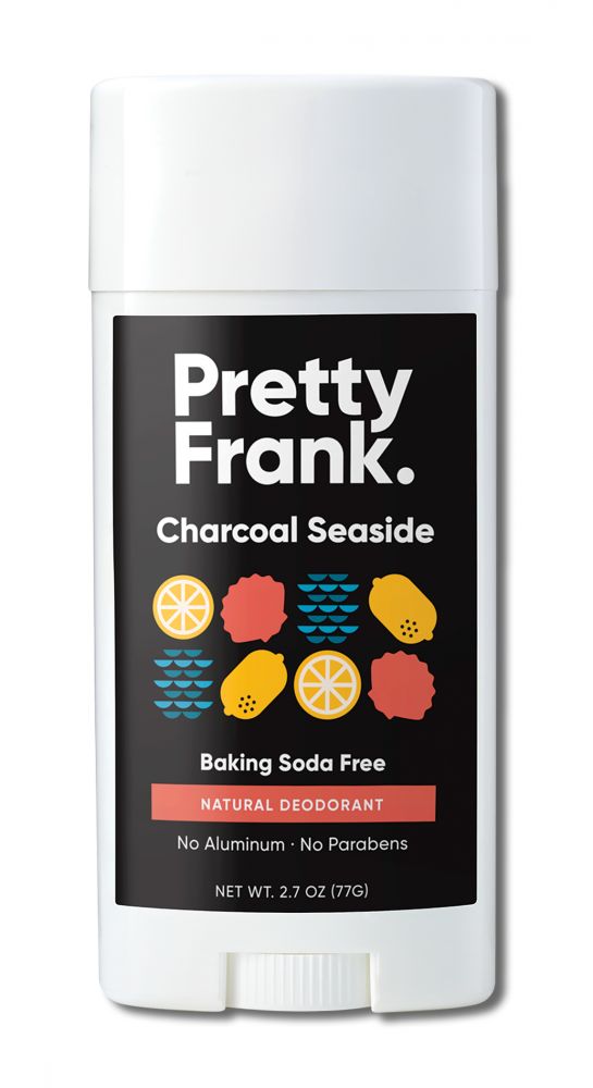 Pretty Frank Baking Soda Free Stick Deodorant Charcoal Seaside 2.7 oz