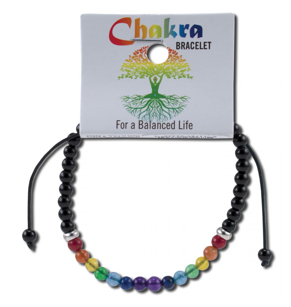 Zorbitz Inc. Chakra Jewelry Sliding Knot Bracelet Black