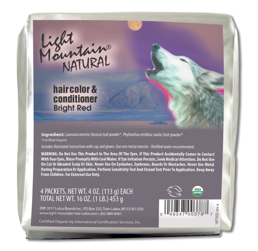 Light Mountain Henna Bulk 1LB Bright Red 1 lb
