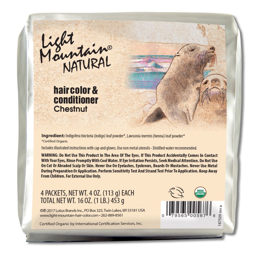 Light Mountain Henna Bulk 1LB Chestnut 1 lb
