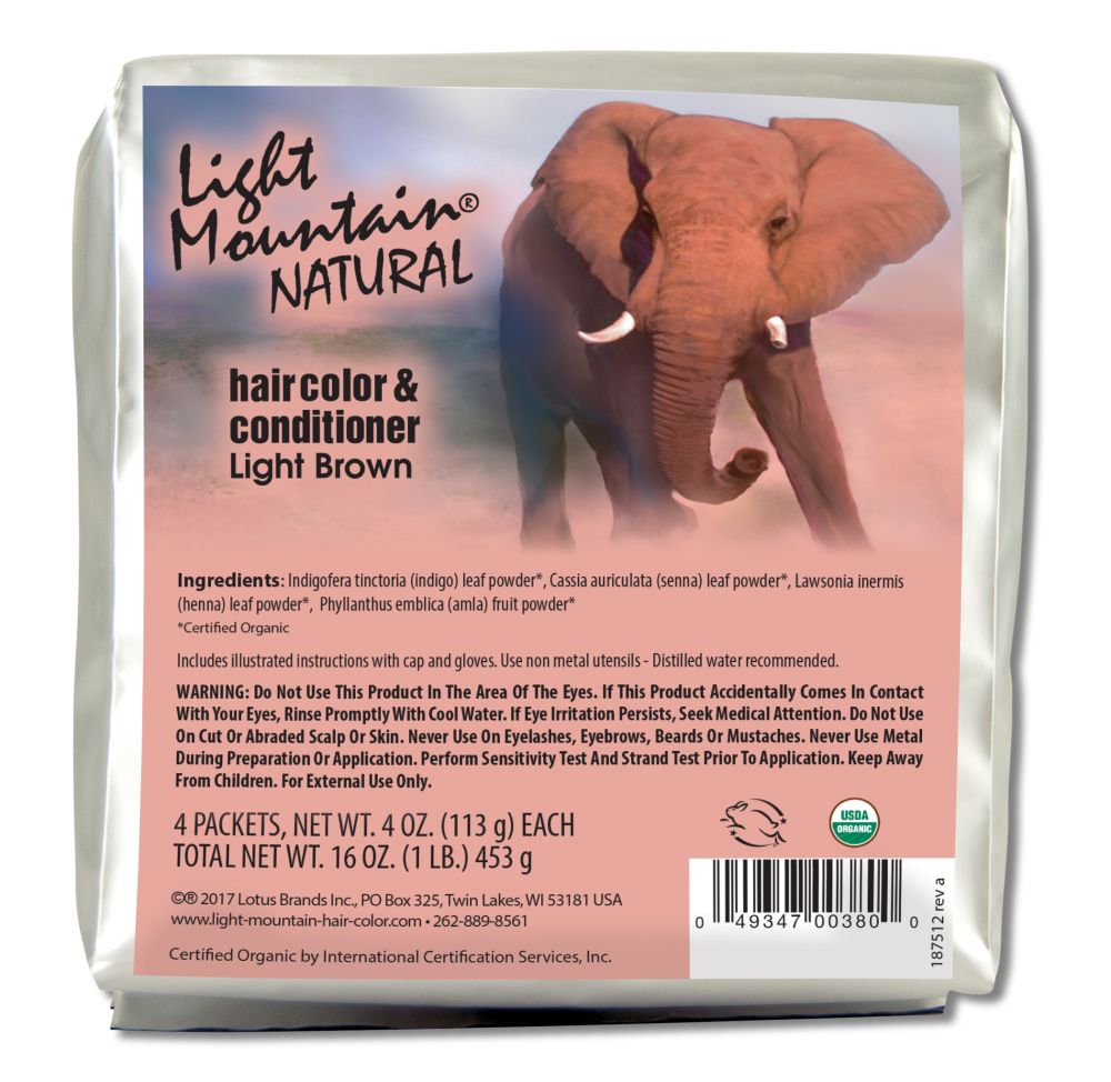 Light Mountain Henna Bulk 1LB Light Brown 1 lb