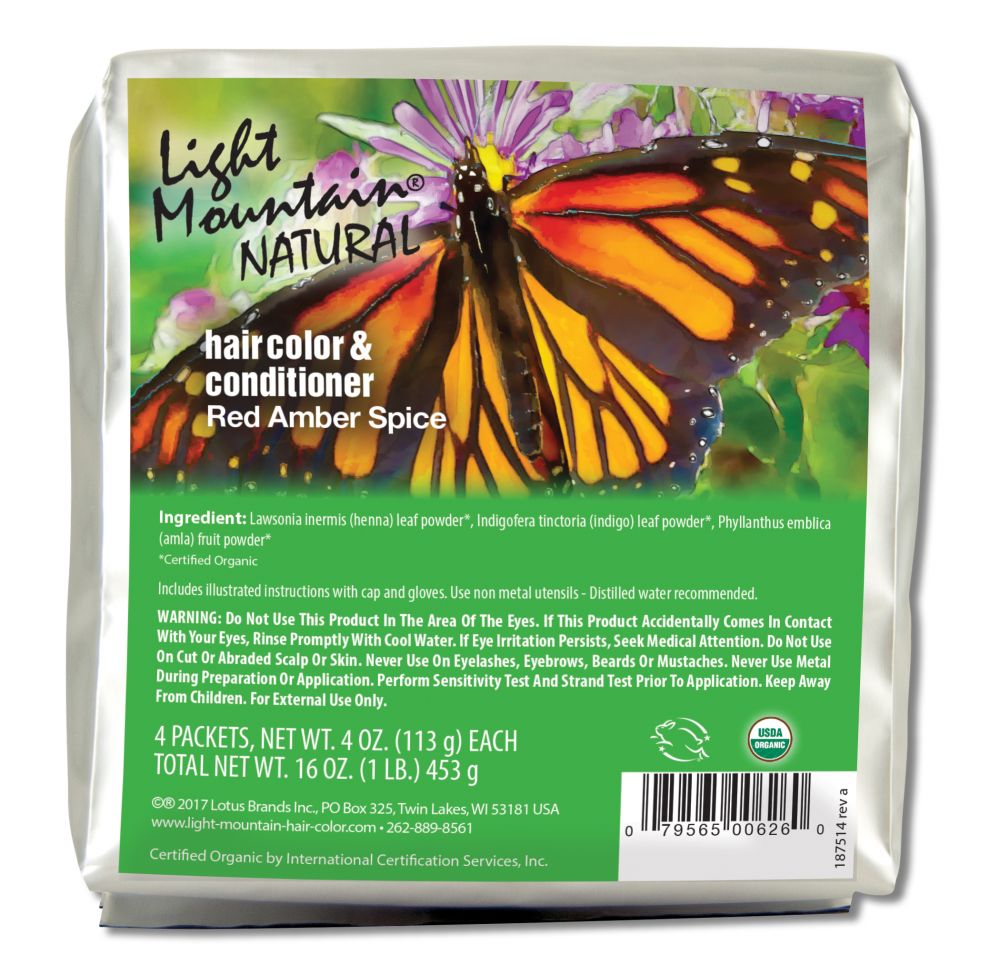 Light Mountain Henna Bulk 1LB Red Amber Spice 1 lb