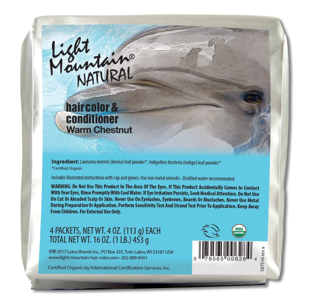Light Mountain Henna Bulk 1LB Warm Chestnut 1 lb