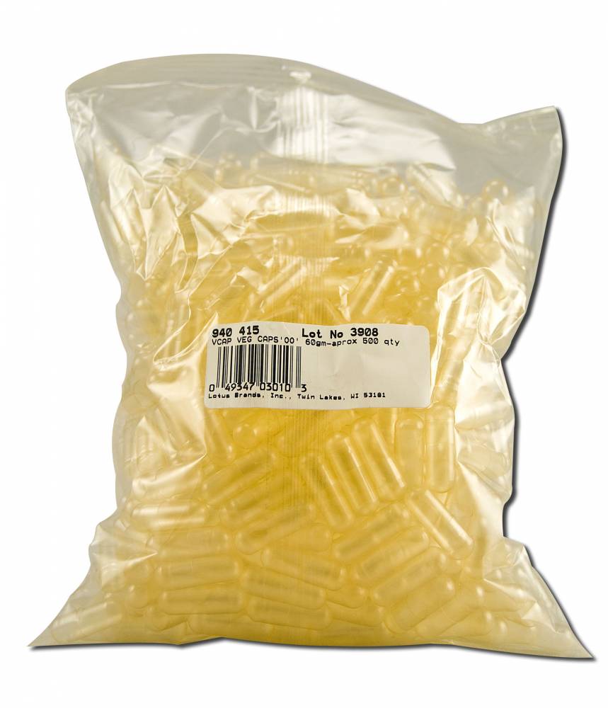 Bulk Herbs Empty Vegetable Based Capsules OO 60 gms aprox 500 V caps
