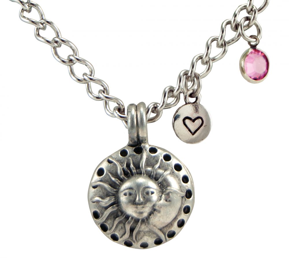 Lotus Light Pure Essential Oils Diffuser Necklace Sun & Moon Bracelet