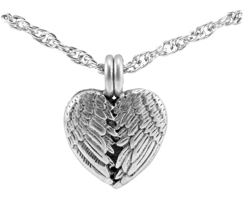 Lotus Light Pure Essential Oils Diffuser Necklace Winged Heart Necklace