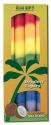 Aloha Bay Palm Wax Candles Coconut Wax Rainbow 9" Taper Rainbow 4 pk