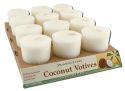Aloha Bay Palm Wax Candles Coconut Wax Unscented Votives White 12 pc