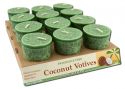 Aloha Bay Palm Wax Candles Coconut Wax Unscented Votives Green 12 pc