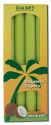 Aloha Bay Palm Wax Candles Palm Taper 9in Unscented Melon Green 4 pk