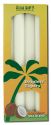 Aloha Bay Palm Wax Candles Palm Taper 9in Unscented White 4 pk