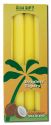 Aloha Bay Palm Wax Candles Palm Taper 9in Unscented Yellow 4 pk